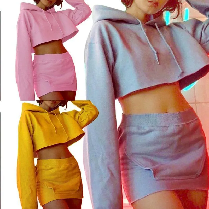 2 Piece Crop Sweater   Fitted Skirt