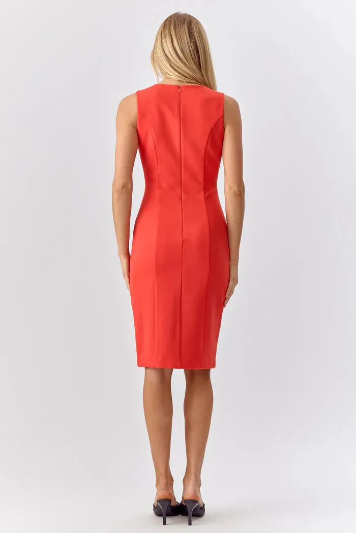 Adelyn Rae Kayla Wave Cut Sheath Dress