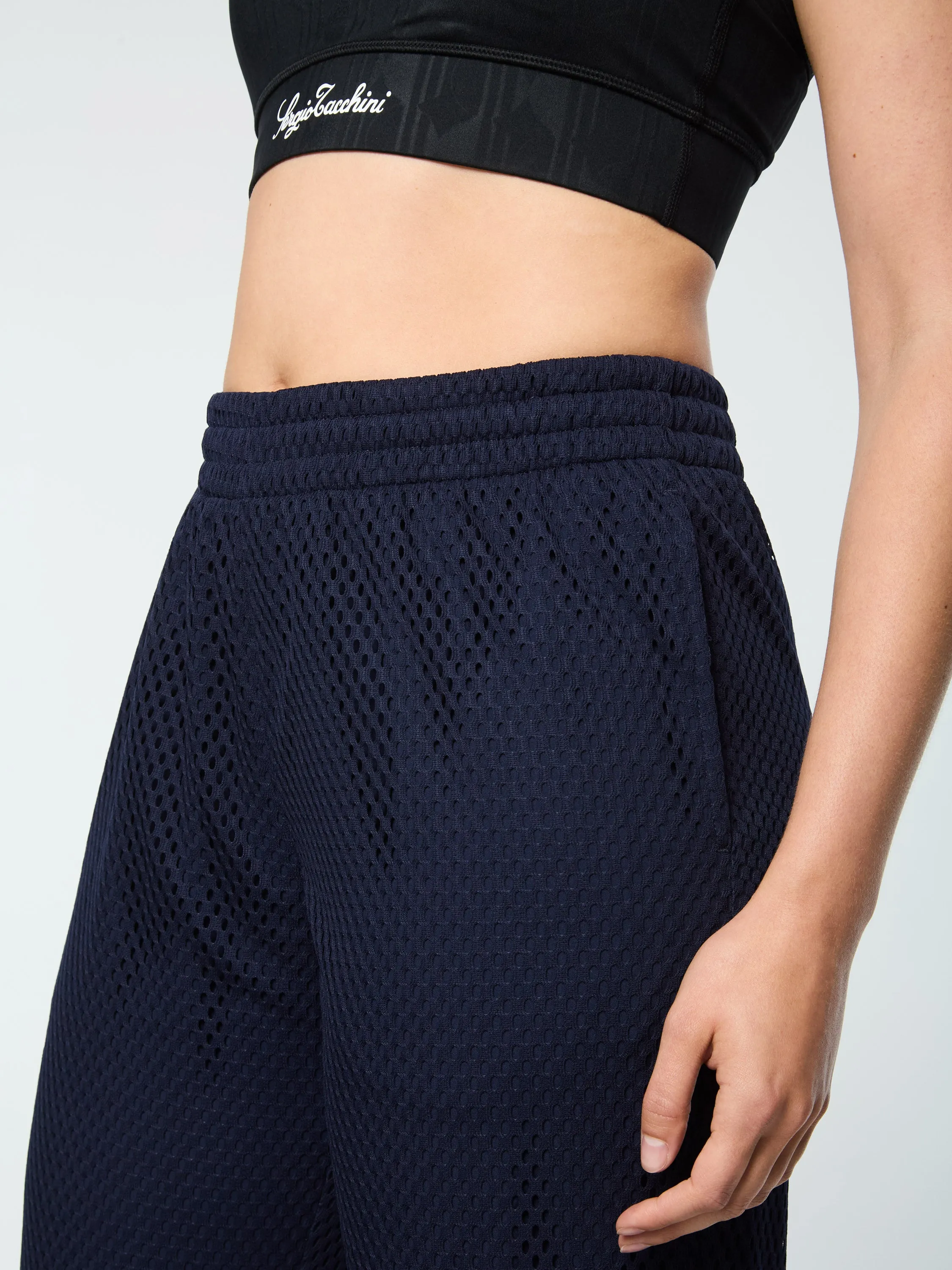 Adria Mesh Track Pant- Maritime Blue