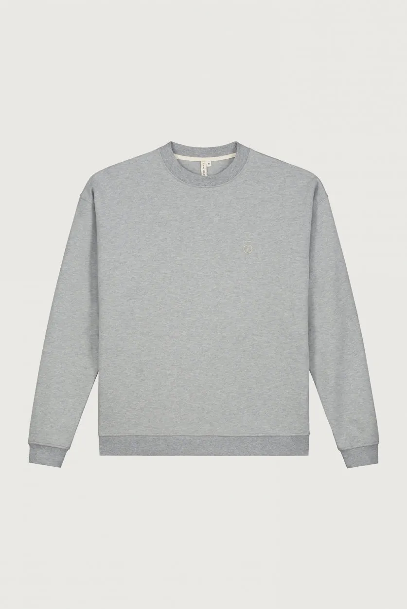 Adult Dropped Shoulder Sweater | Grey Melange