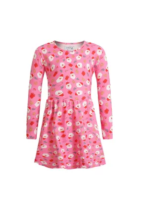 Alma Ls Babydoll Dress (Kids) | Santa Pink | Kjole fra Liberté Ami