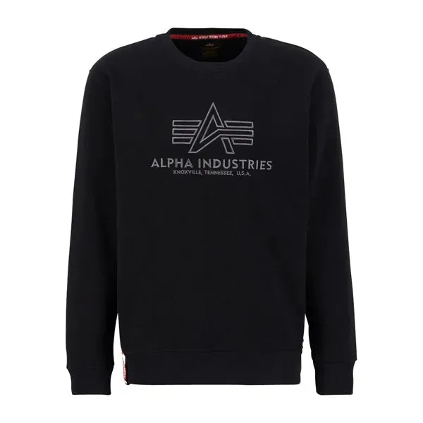 Alpha Industries Basic Sweater Embroidery schwarz gun metal