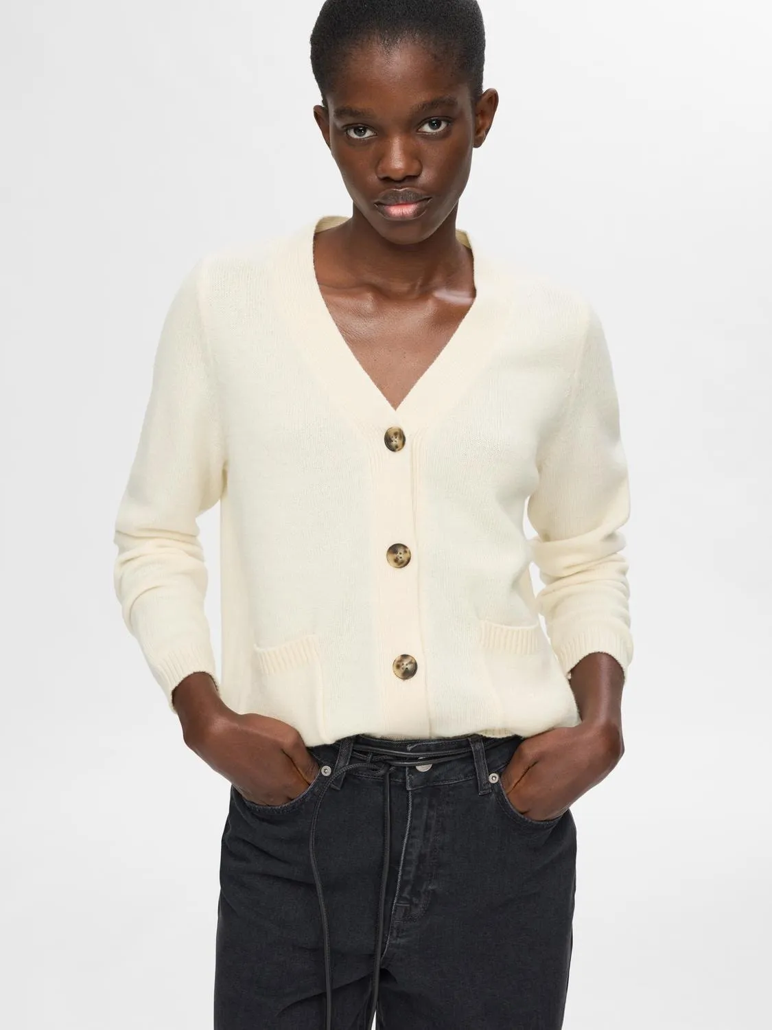 Ana Ls Knit Cardigan - Birch