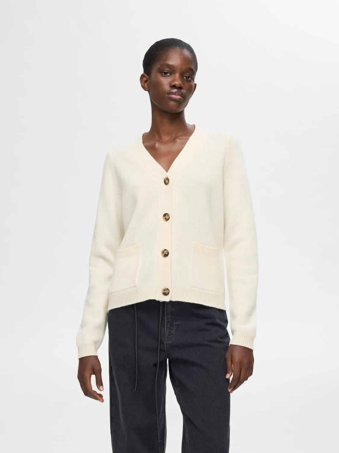 Ana Ls Knit Cardigan - Birch