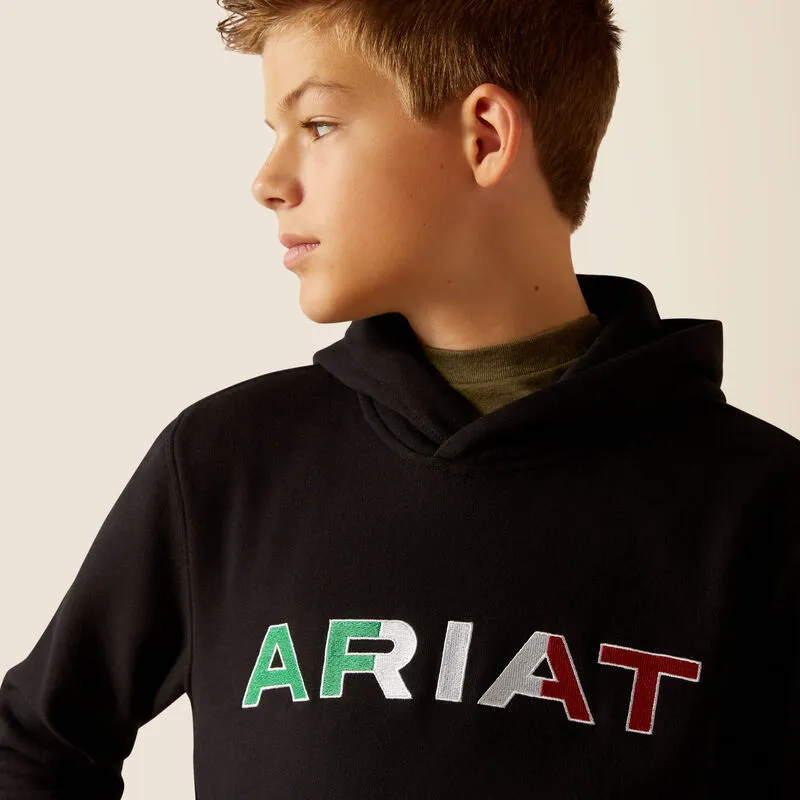 Ariat Boy's Black Mexico Logo Hoodie 10046471