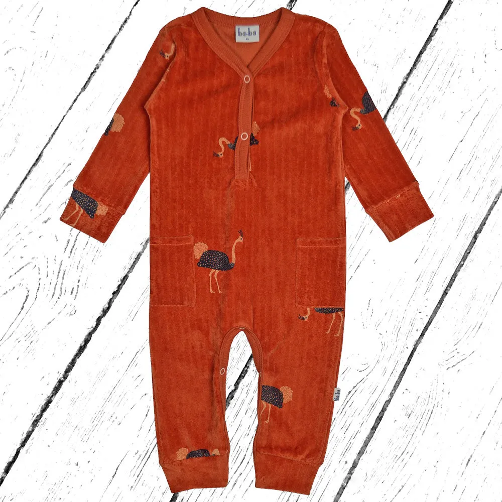 Baba Kidswear Overall Velvet Velours Ostrich