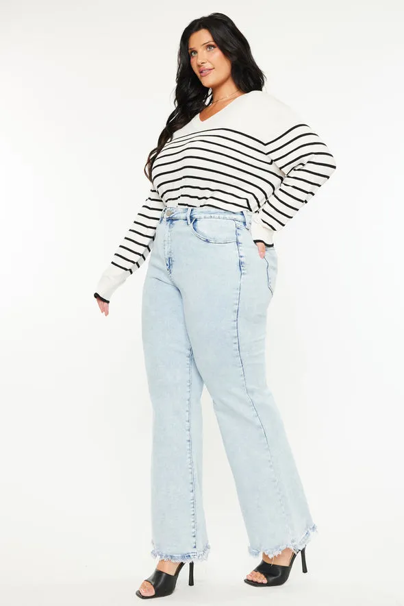 Bella Wide Flare Jeans- Curvy