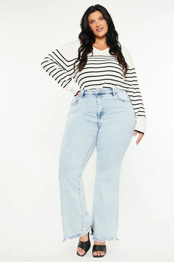 Bella Wide Flare Jeans- Curvy