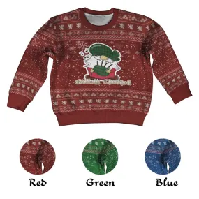 Beveridge Clan Christmas Kid Ugly Sweater with Gnome Playing Bagpipes