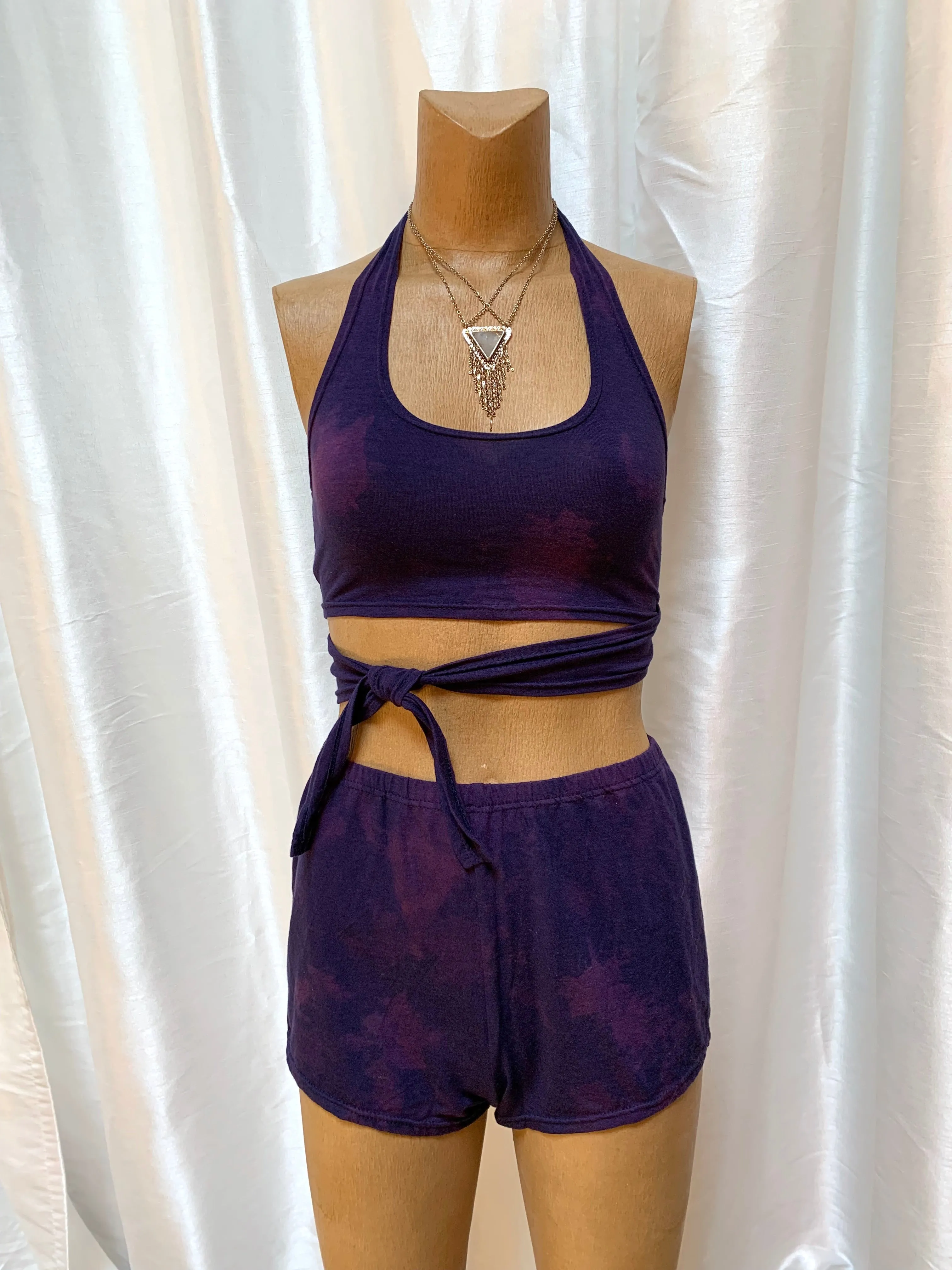 Bianca Rachele Hand Dyed Lounge Shorts | Purple Haze