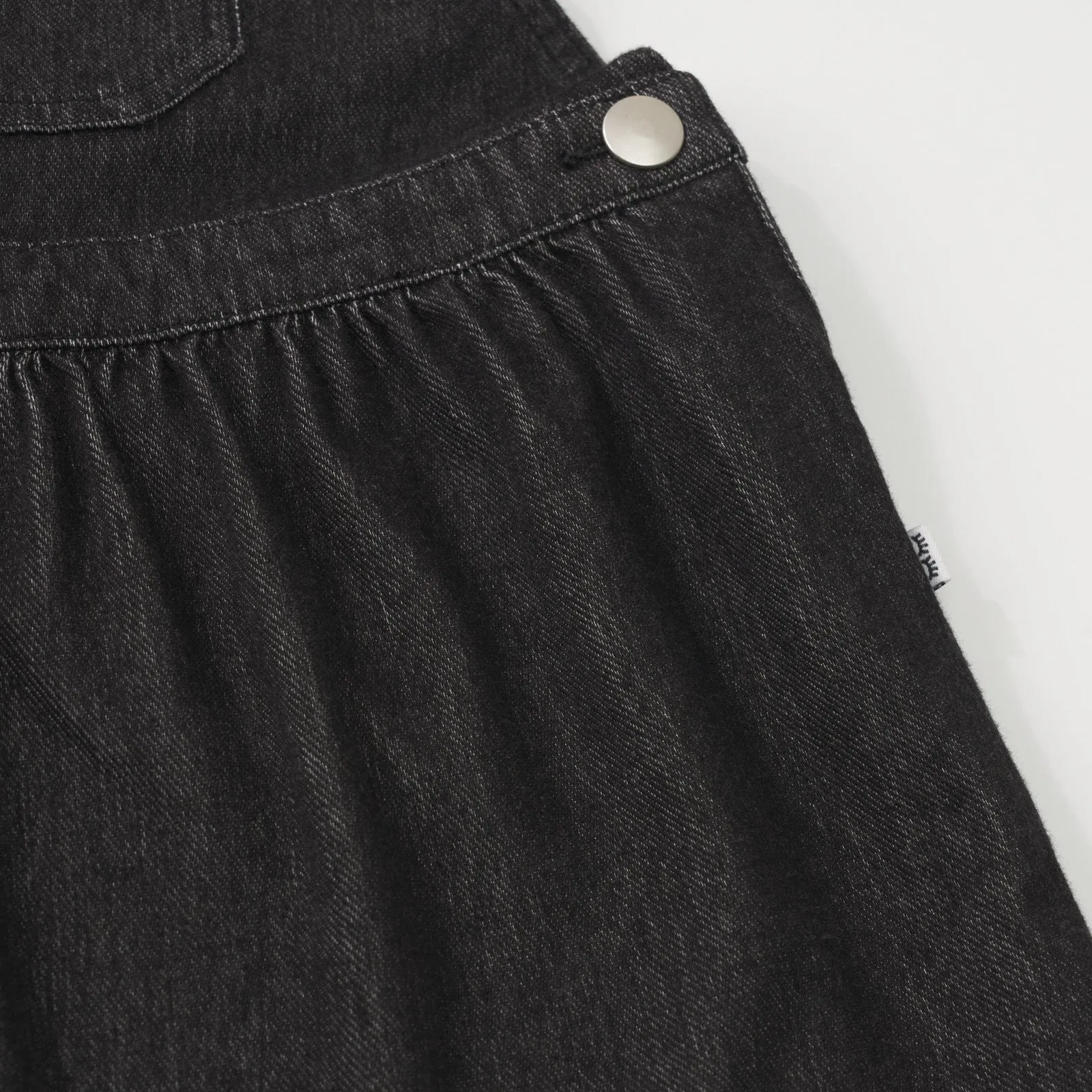 Black Denim Tank Skirt Overall