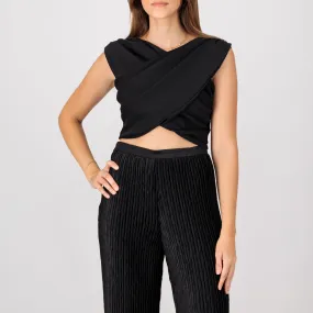 Black wrap top