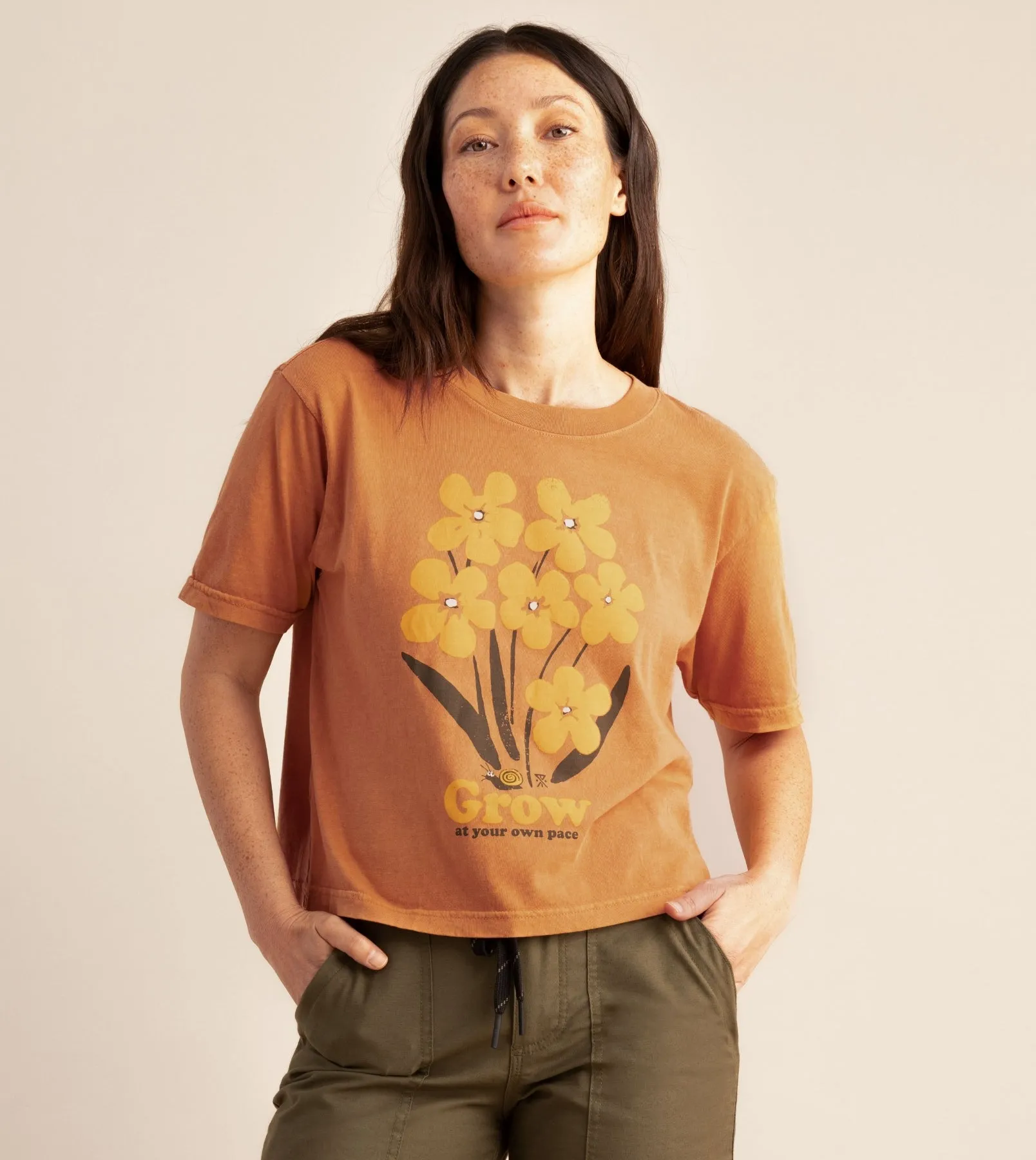 Bloom Boxy Crop Premium Tee