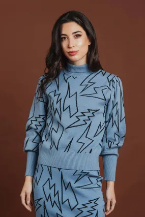 Blue Lightning Sweater