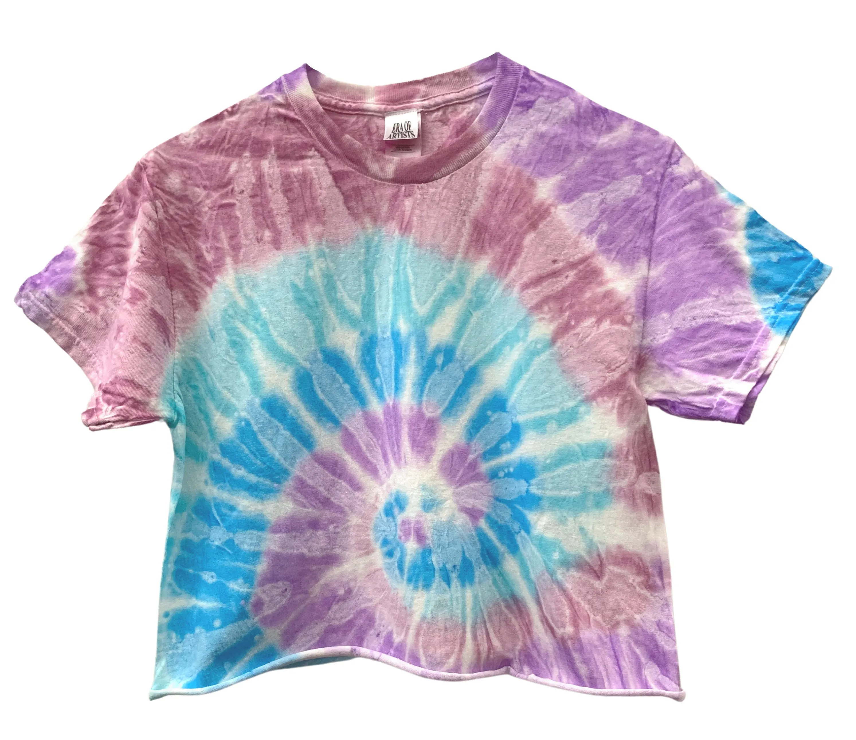 Blue Raspberry Tie-Dye Unisex Cropped Tee