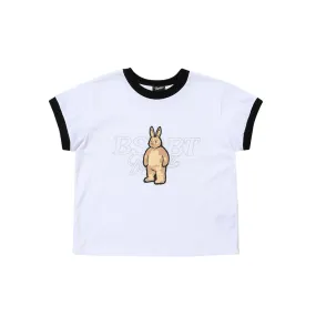 BSRBT BEAR RABBIT CROP TOP BLACK