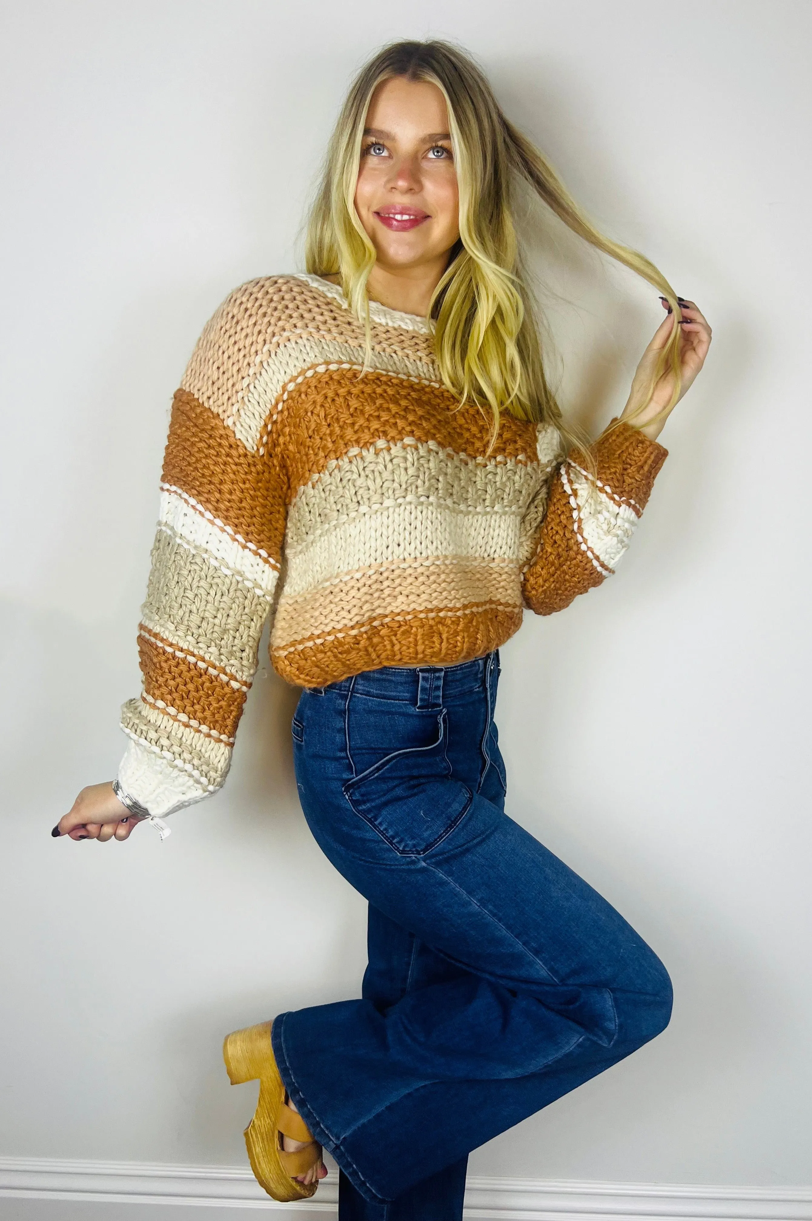 Butter Pecan Chunky Sweater