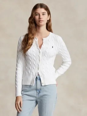 Cardigan a Trecce Bianco