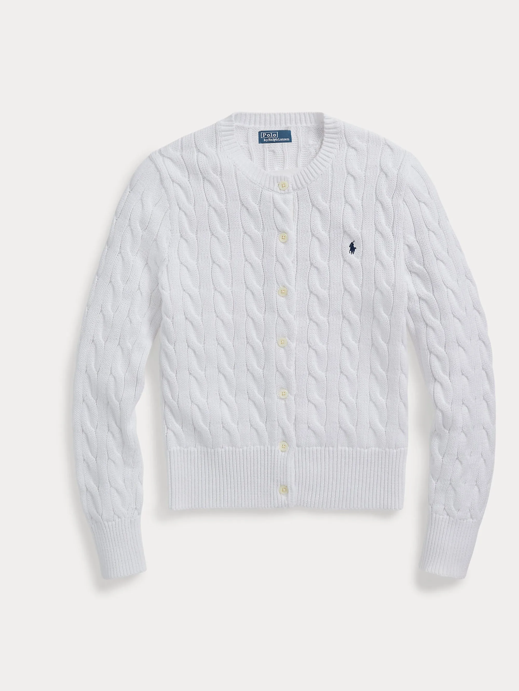 Cardigan a Trecce Bianco