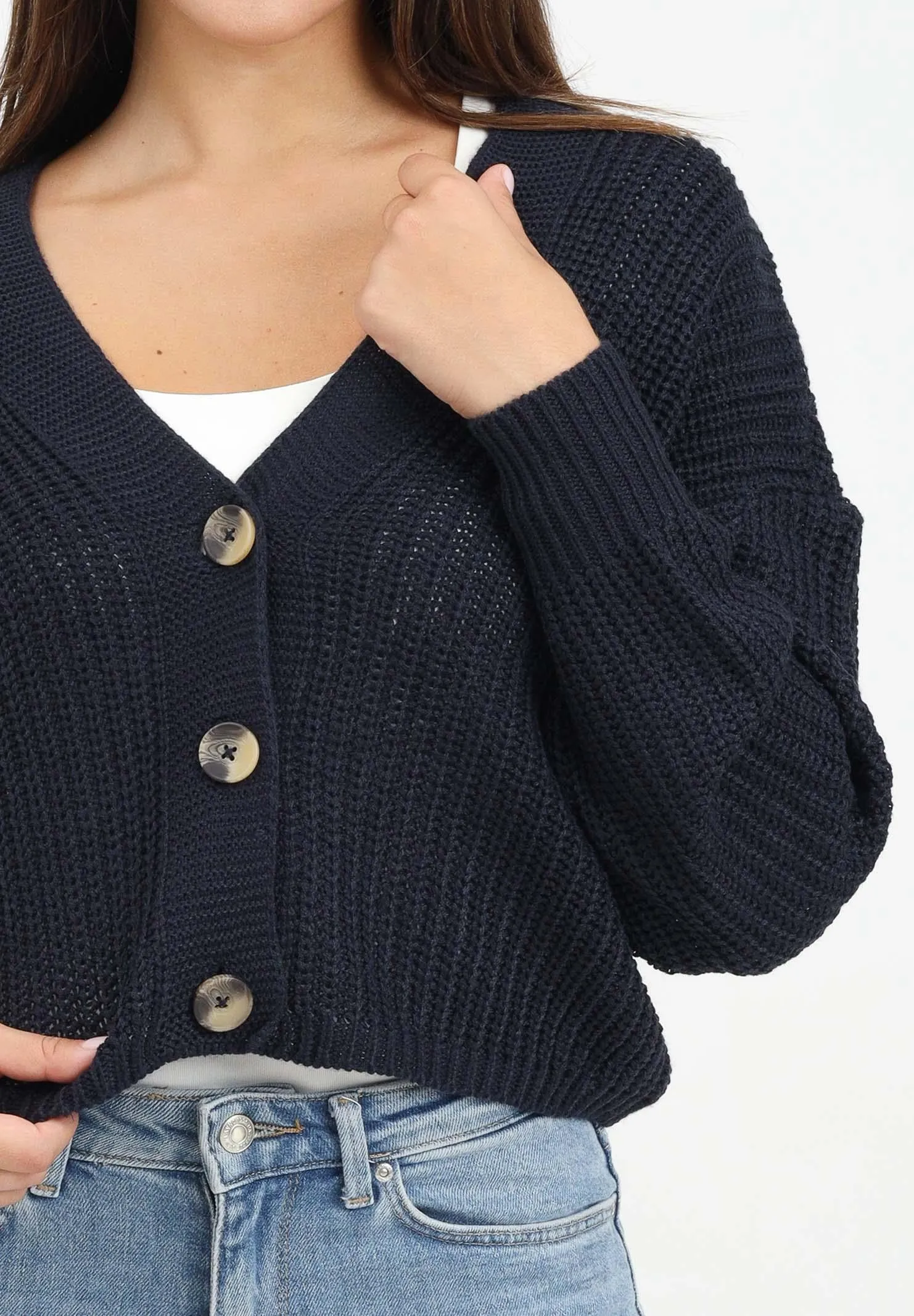 Cardigan blu da donna