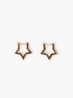 Chunky Star Hoop Earrings