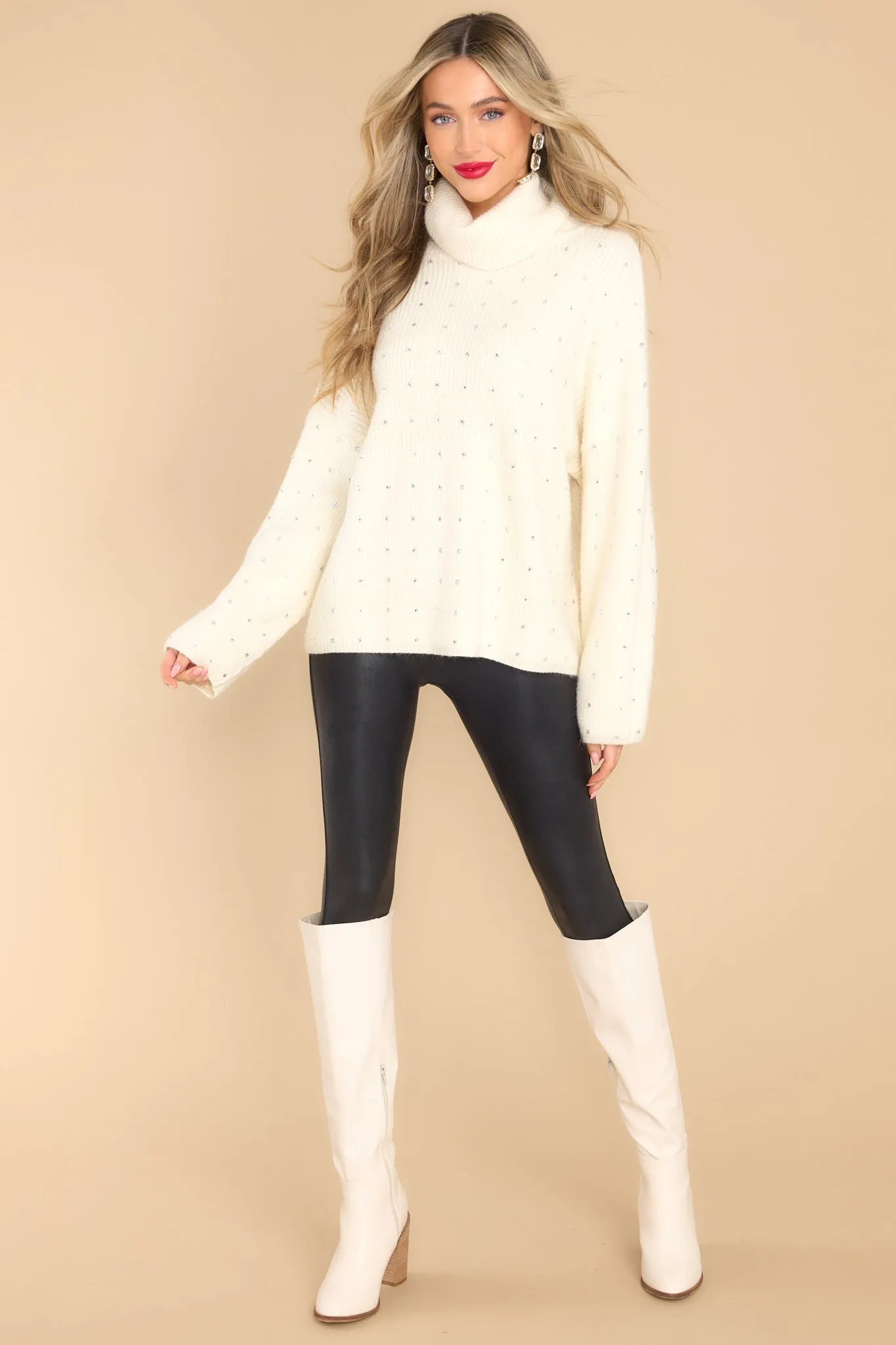 Cold Night Dreams Ivory Sweater