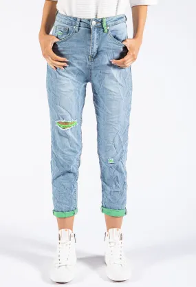 Colour Pop Crinkle Jeans