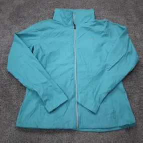 Columbia Sportswear Mens Track Jacket Full Zip Windbreaker Long Sleeve Aqua SZ L