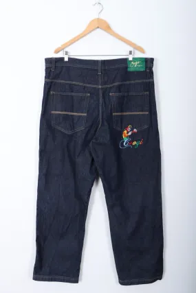 COOGI Embroidered Jester Dark Wash Y2K Jeans (42x32)