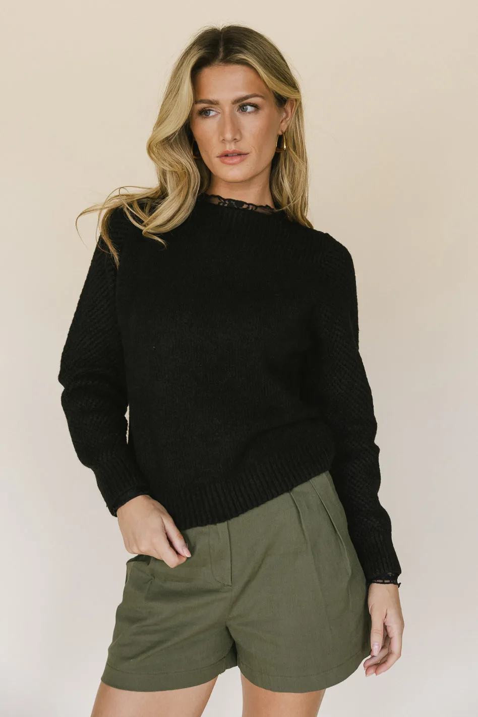 Cora Knit Sweater in Black - FINAL SALE