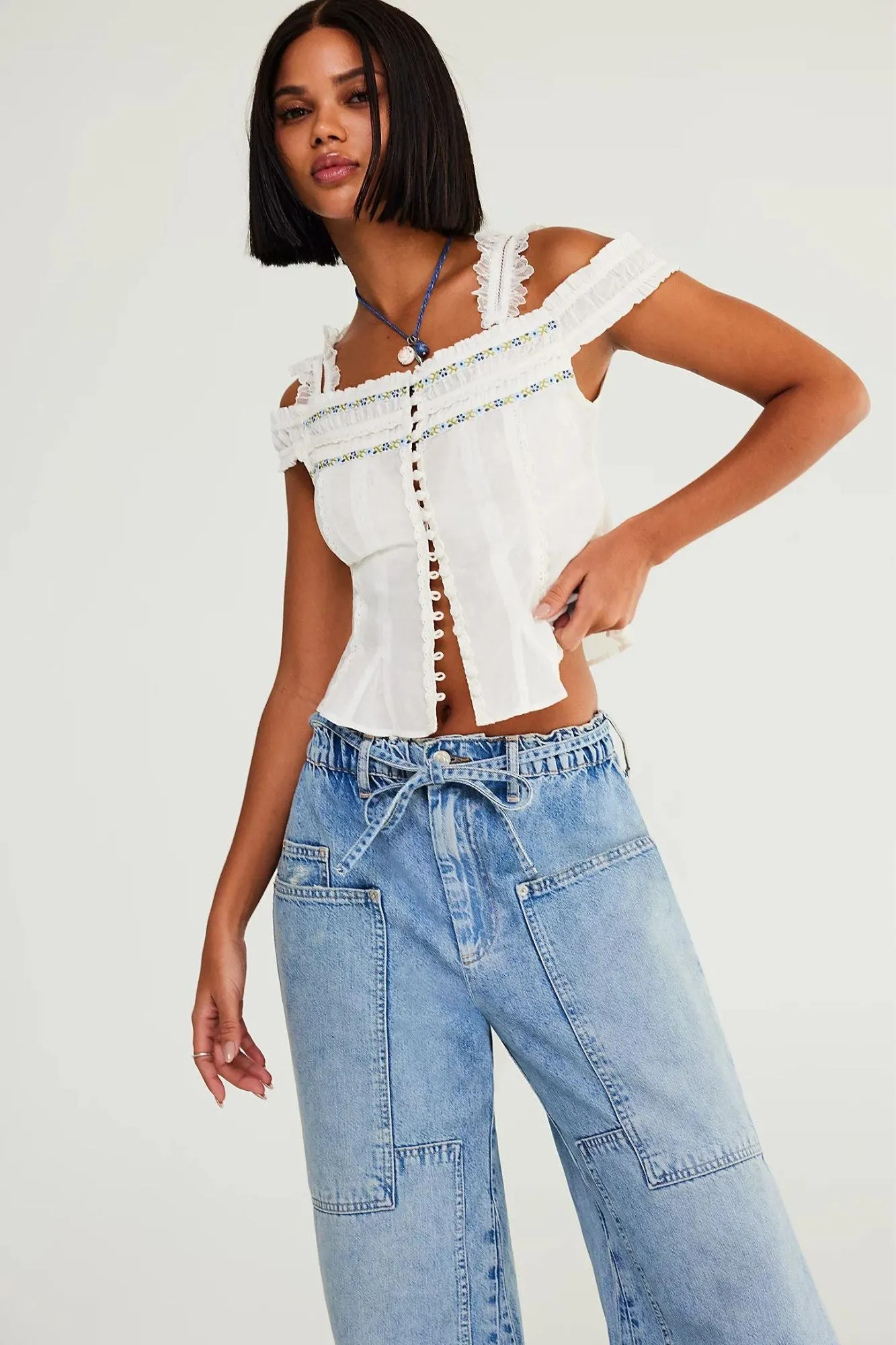 Curvy Outlaw Wide Leg Jeans