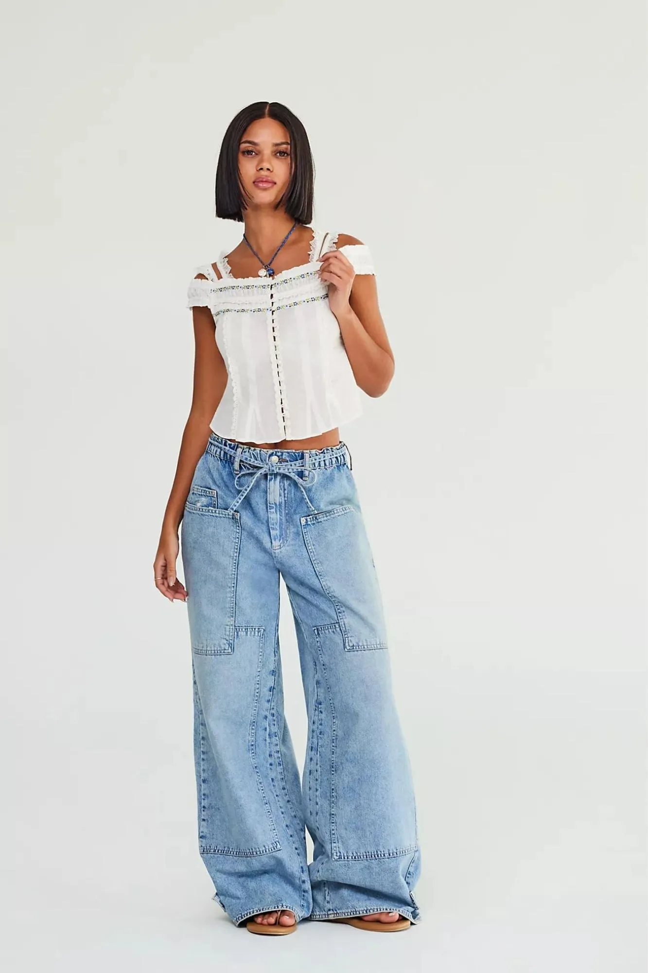 Curvy Outlaw Wide Leg Jeans