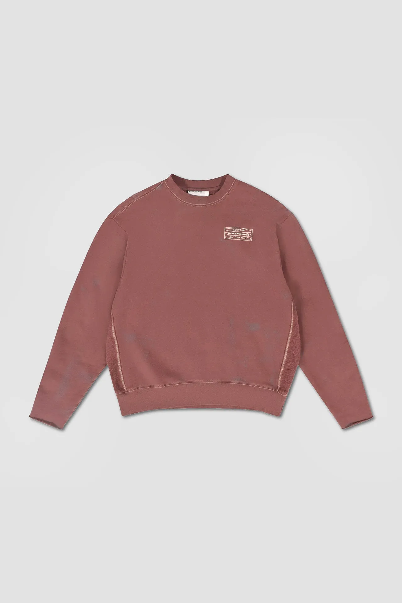 Cut Off Crew Sweater - Burgundy