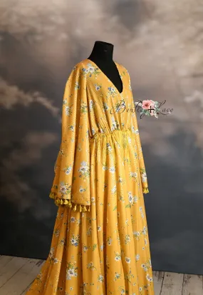 DAISY MAE - Yellow Bohemian Inspired gown (Teen/Adult) Maternity/ Non Maternity.