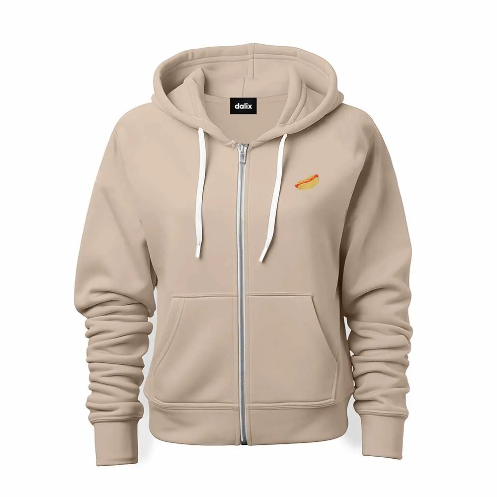 Dalix Hot Dog Zip Hoodie