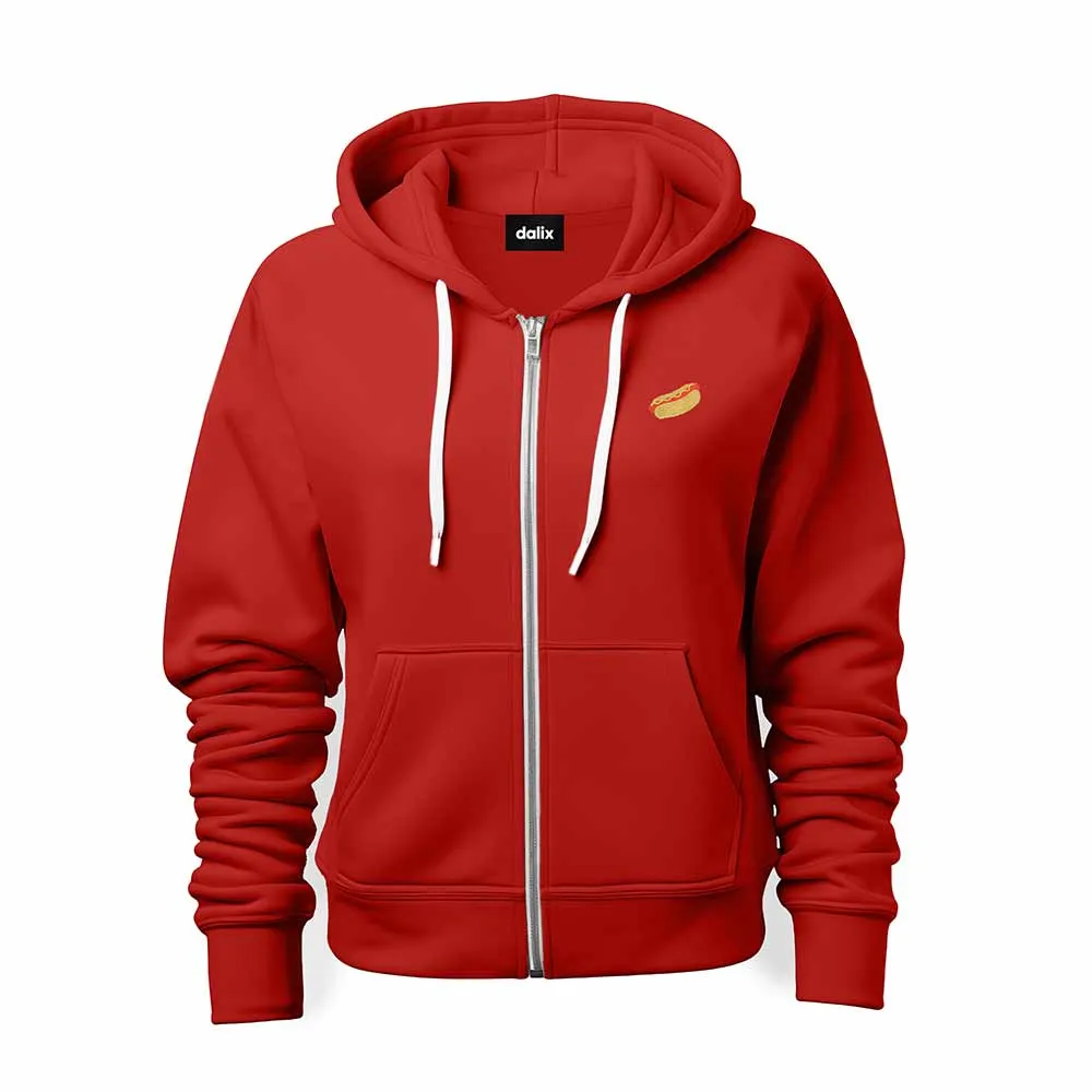 Dalix Hot Dog Zip Hoodie