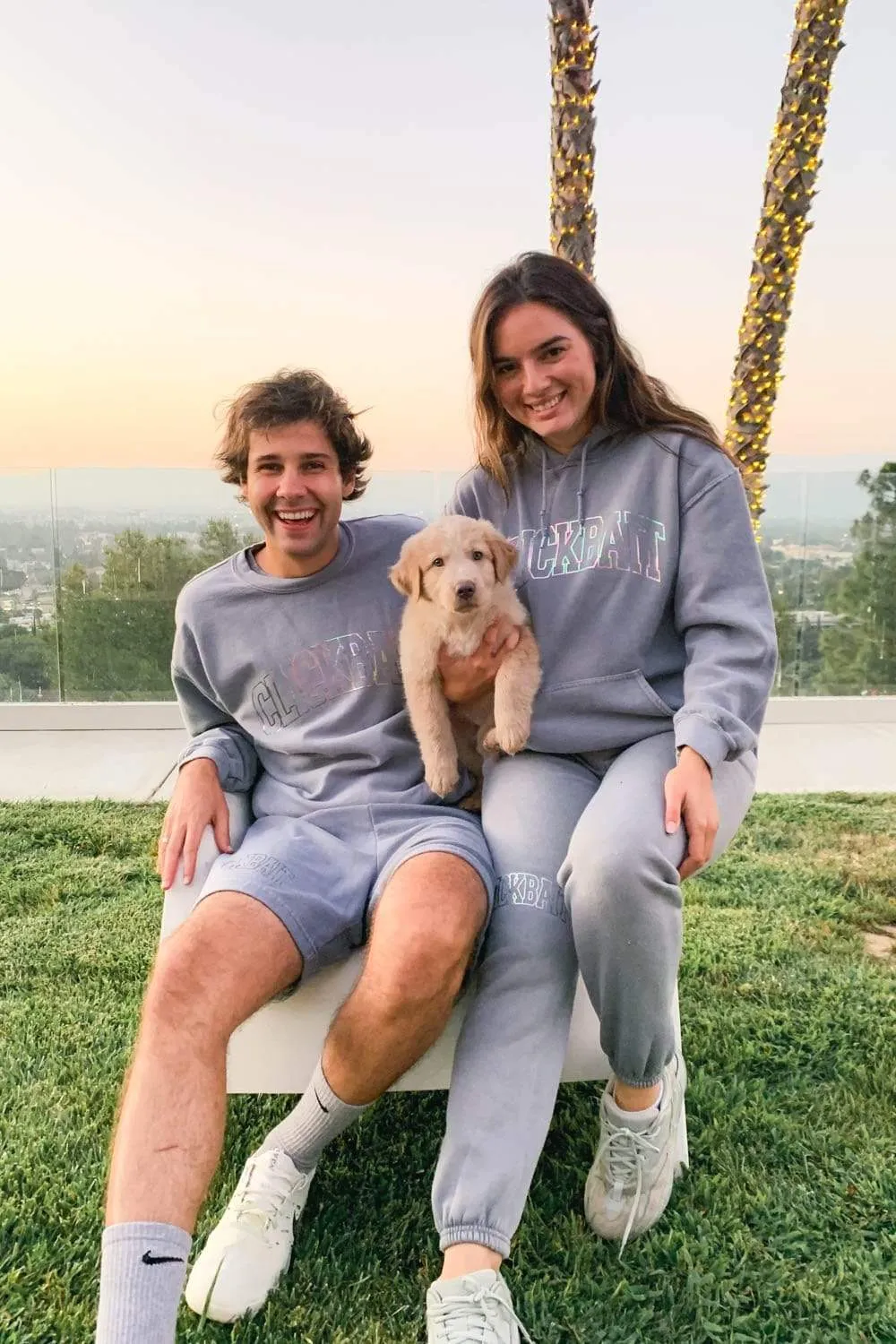 David Dobrik Stone Gray Iridescent Hoodie