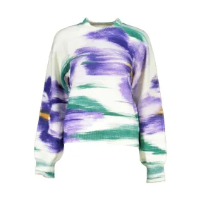 Desigual Elegant Crew Neck Sweater with Contrast Detailing