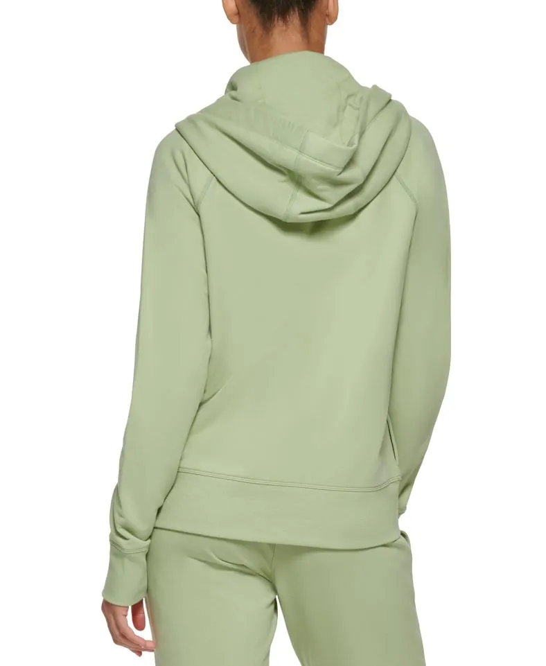 DKNY Womens Two Tone Zip Hoodie