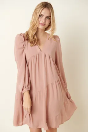 Dress | Blush Bias Tier Babydoll