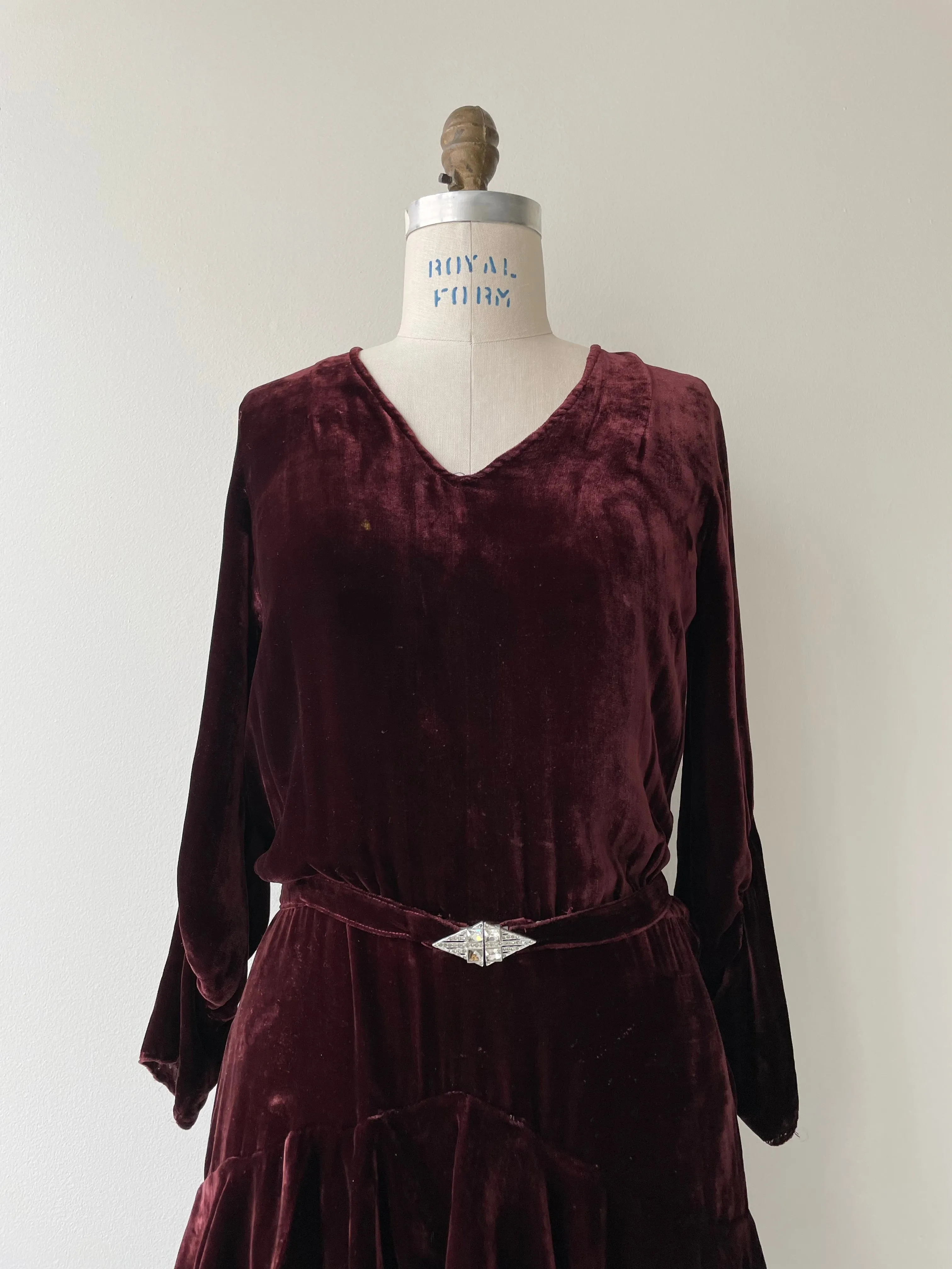 Drusilla Silk Velvet Dress | 1920s