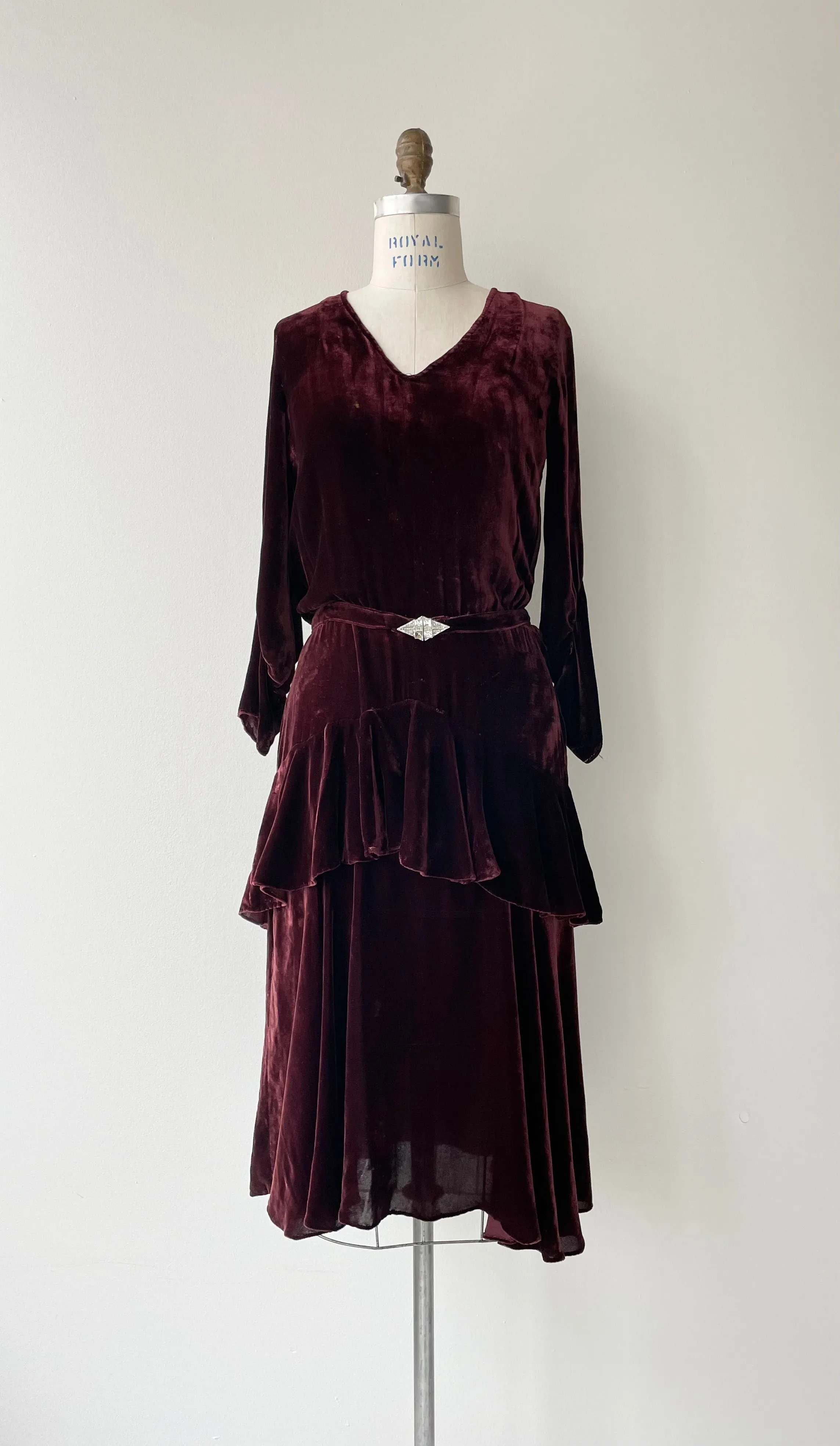 Drusilla Silk Velvet Dress | 1920s