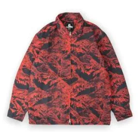 EDWIN - Eliaz Overshirt L/s - Red Mount AOP