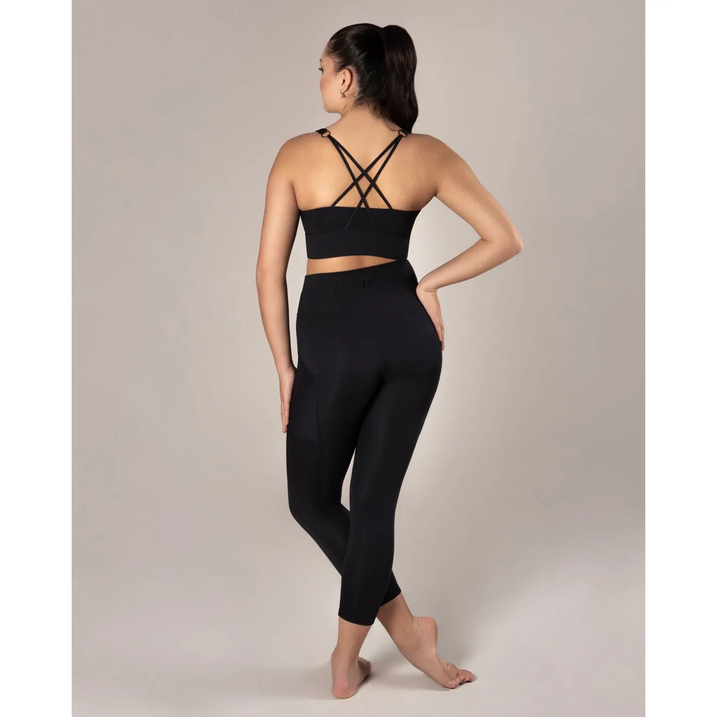 Energetiks Elysia Zip Crop Top | Black (Adult)