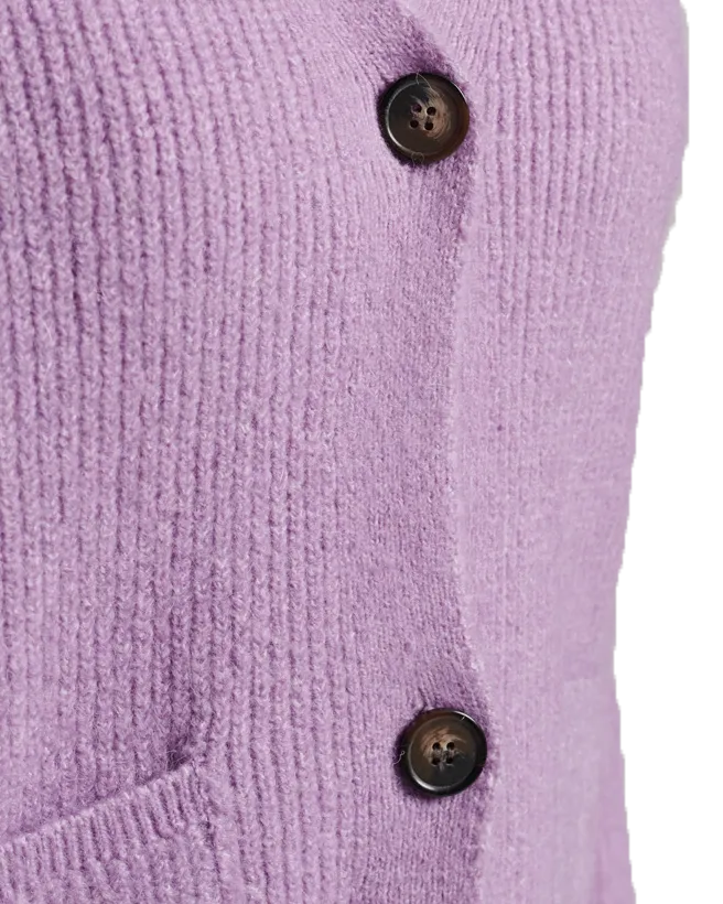 Essential Super Soft Cardigan in Vintage Purple Marl