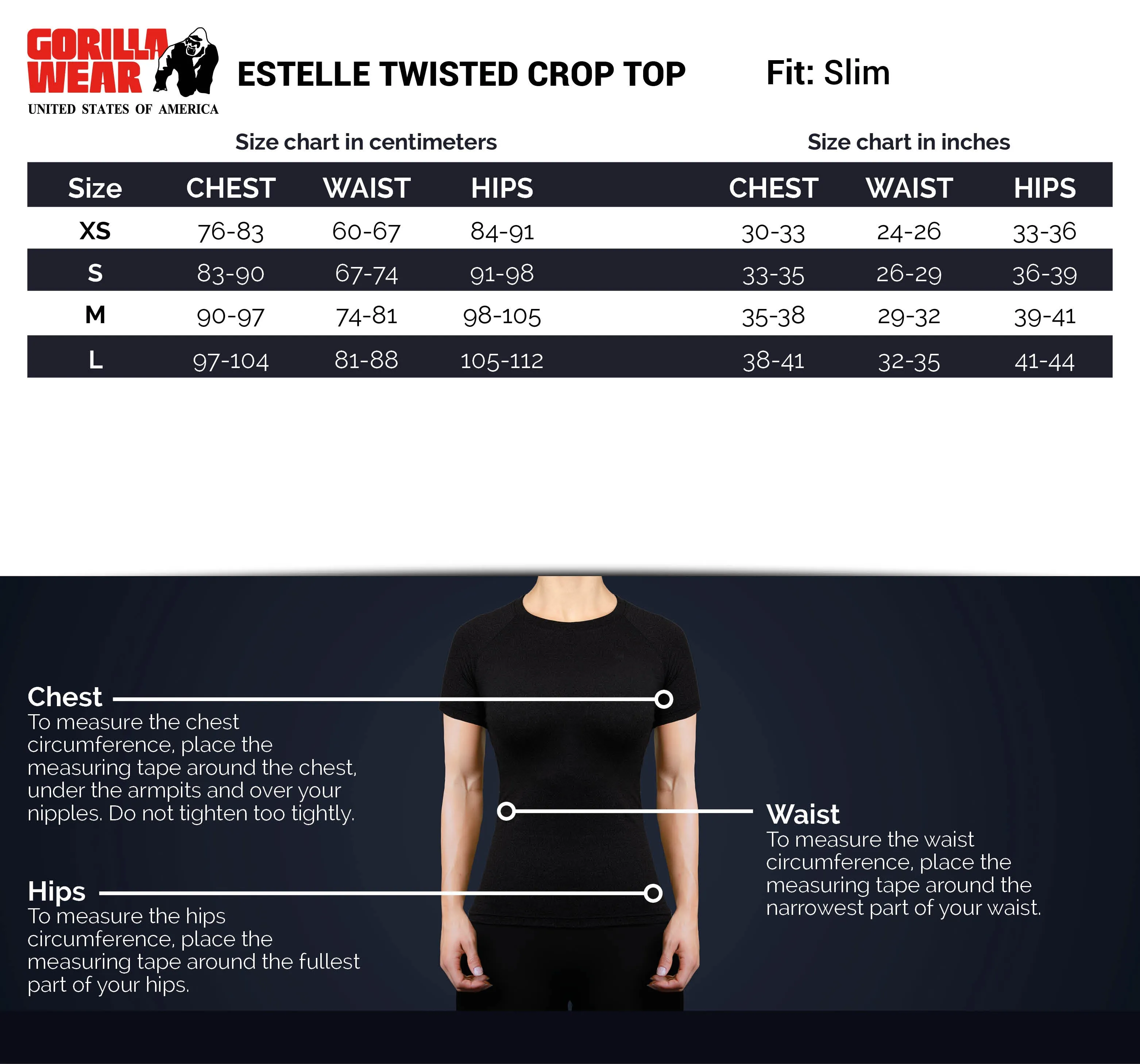 Estelle Twisted Crop Top - Black