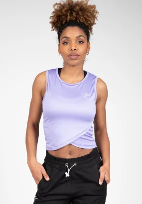 Estelle Twisted Crop Top - Lilac