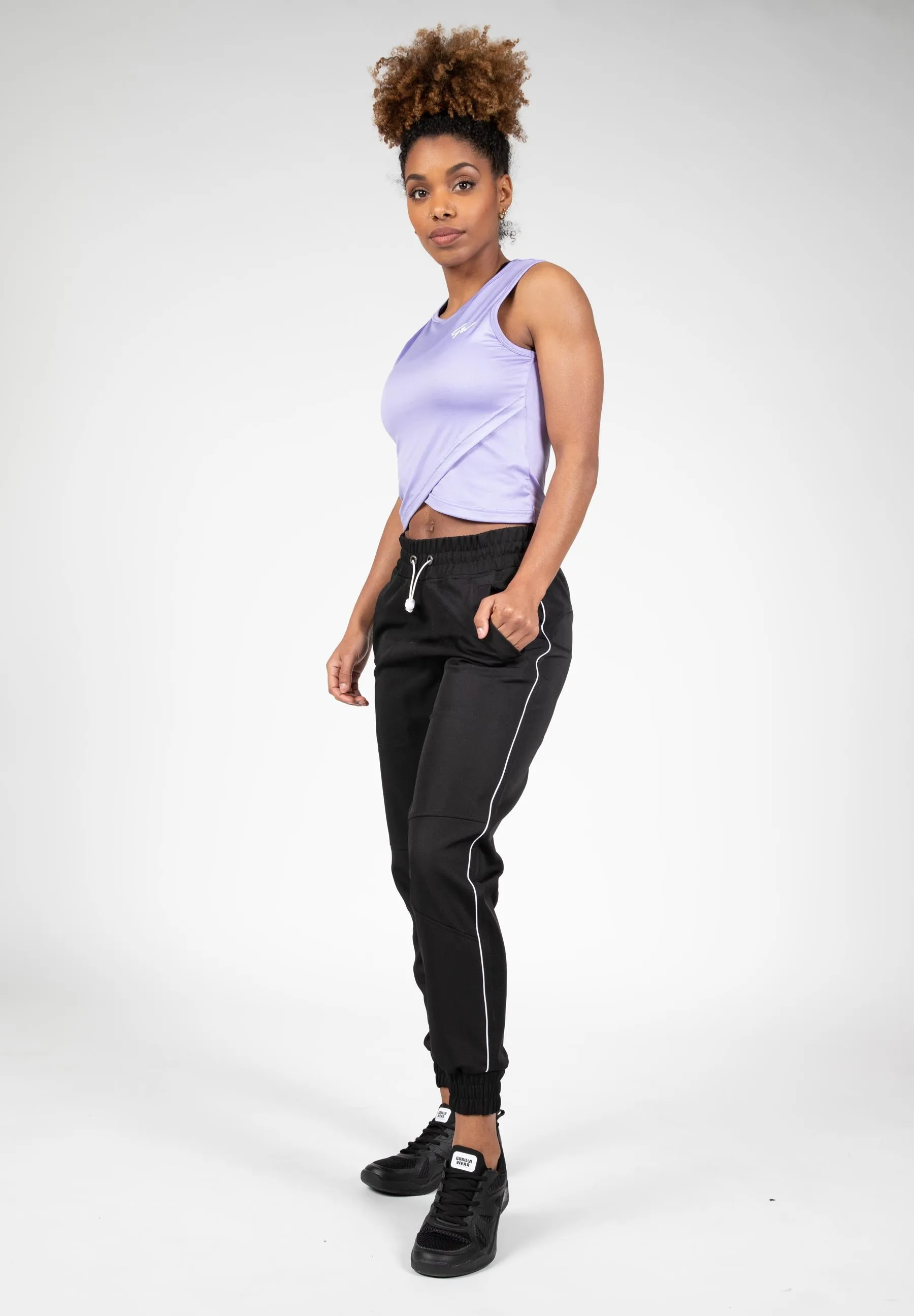 Estelle Twisted Crop Top - Lilac