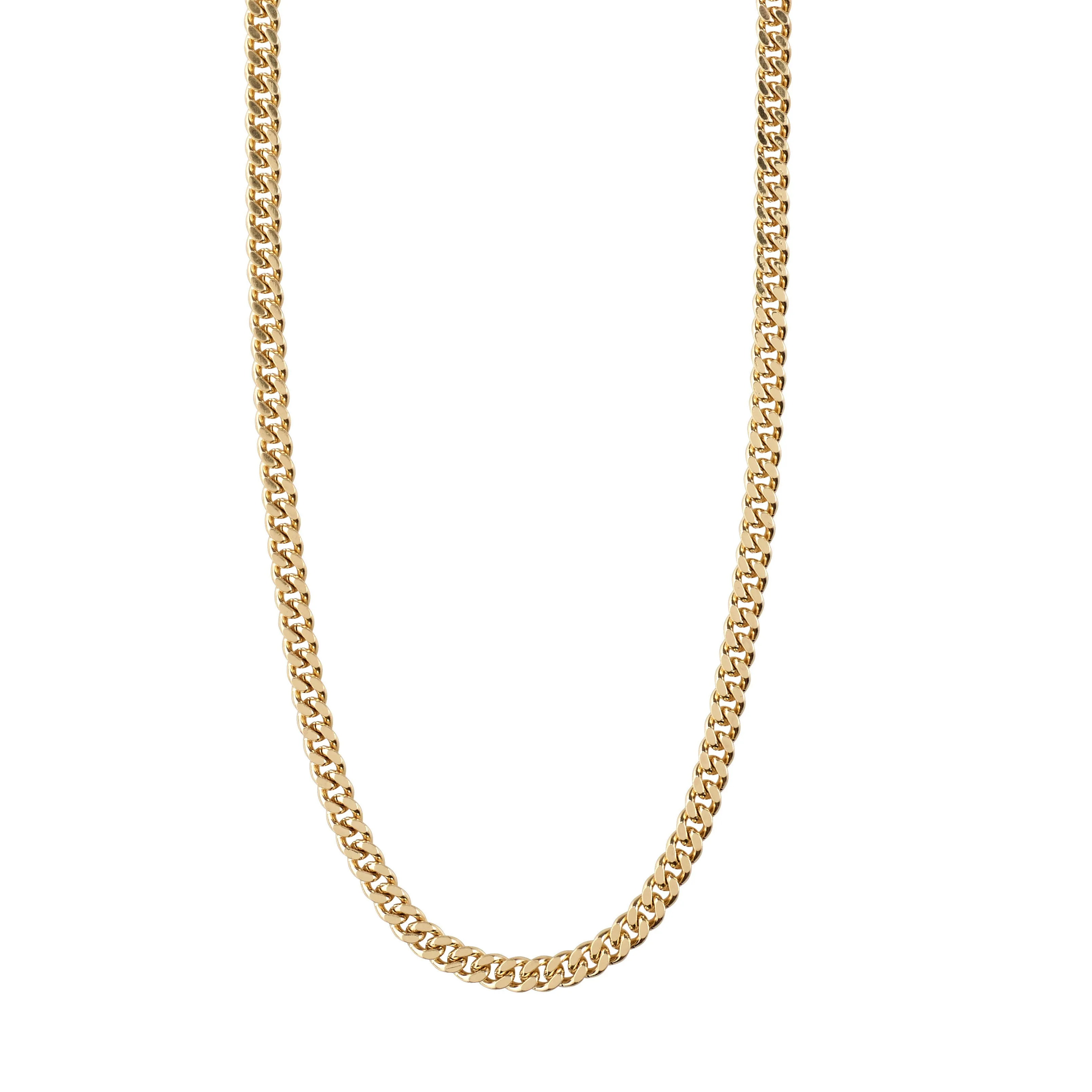 FUCHSIA recycled curb chain necklace gold-plated