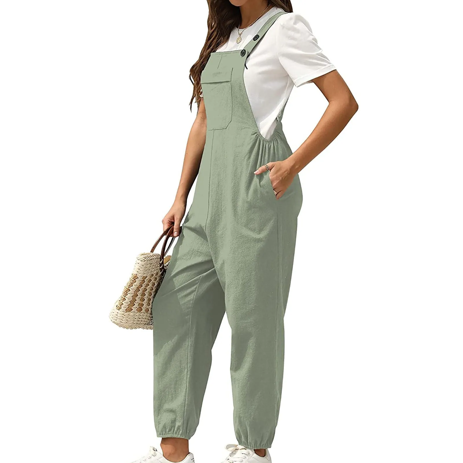 Funki Buys | Pants | Women's Wide Leg Casual Overall Rompers